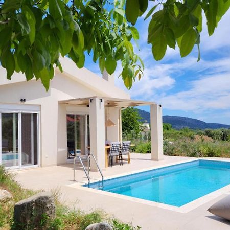 Casa O' - Neues Ferienhaus mit großer Terrasse und privatem Swimmingpool Skala Potamia  Exterior foto