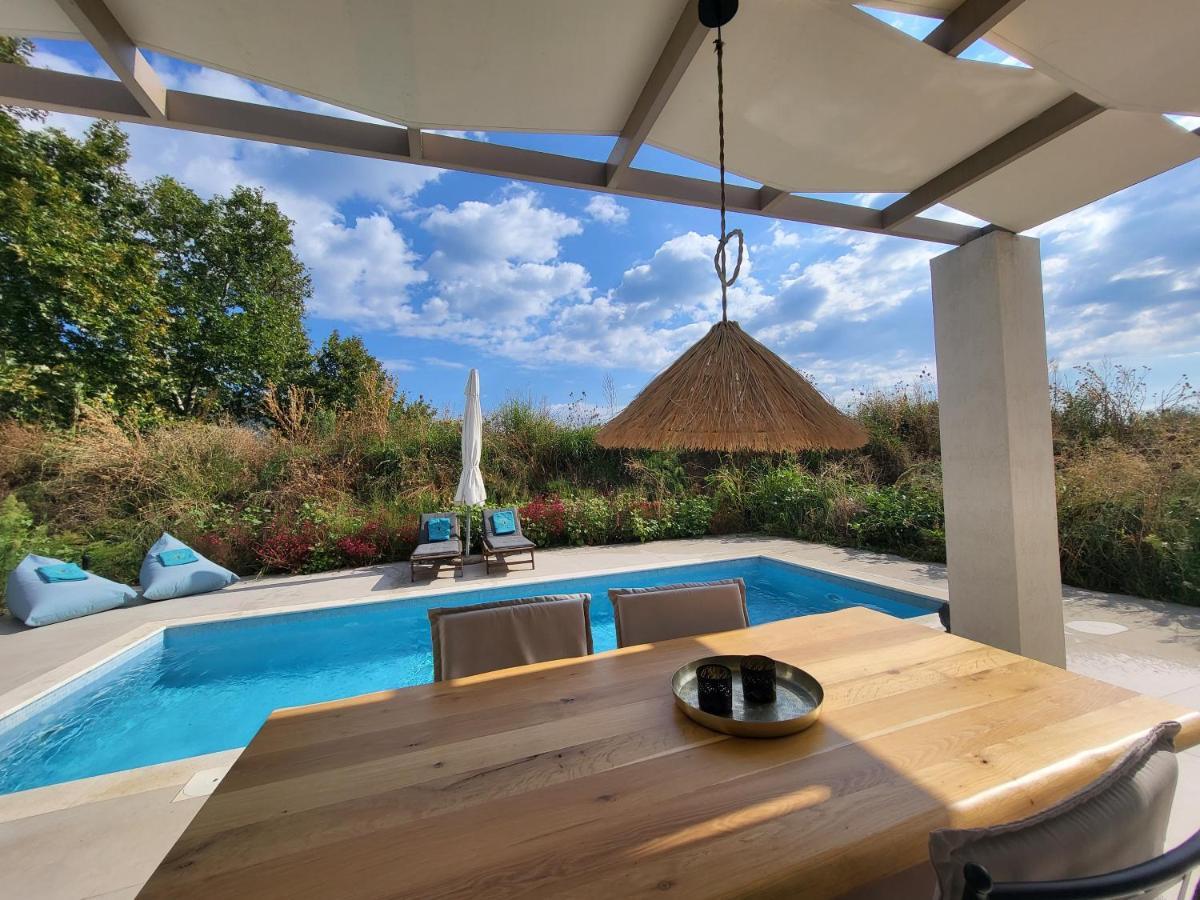 Casa O' - Neues Ferienhaus mit großer Terrasse und privatem Swimmingpool Skala Potamia  Exterior foto