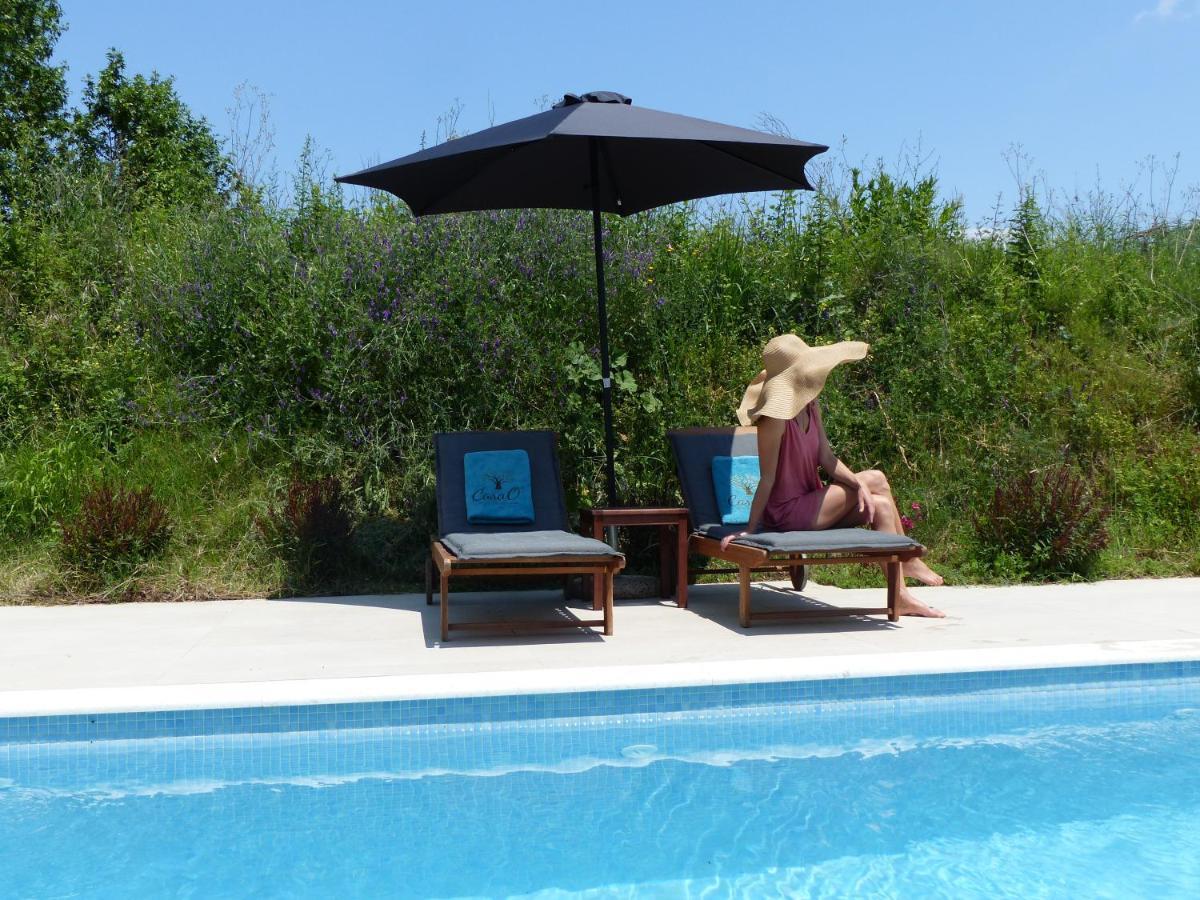 Casa O' - Neues Ferienhaus mit großer Terrasse und privatem Swimmingpool Skala Potamia  Exterior foto